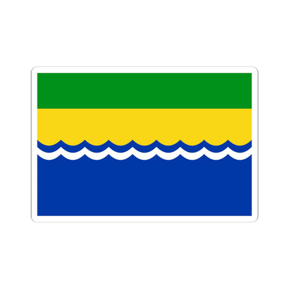 Flag of Azovsky rayon Rostov oblast (Russia) STICKER Vinyl Kiss-Cut Decal