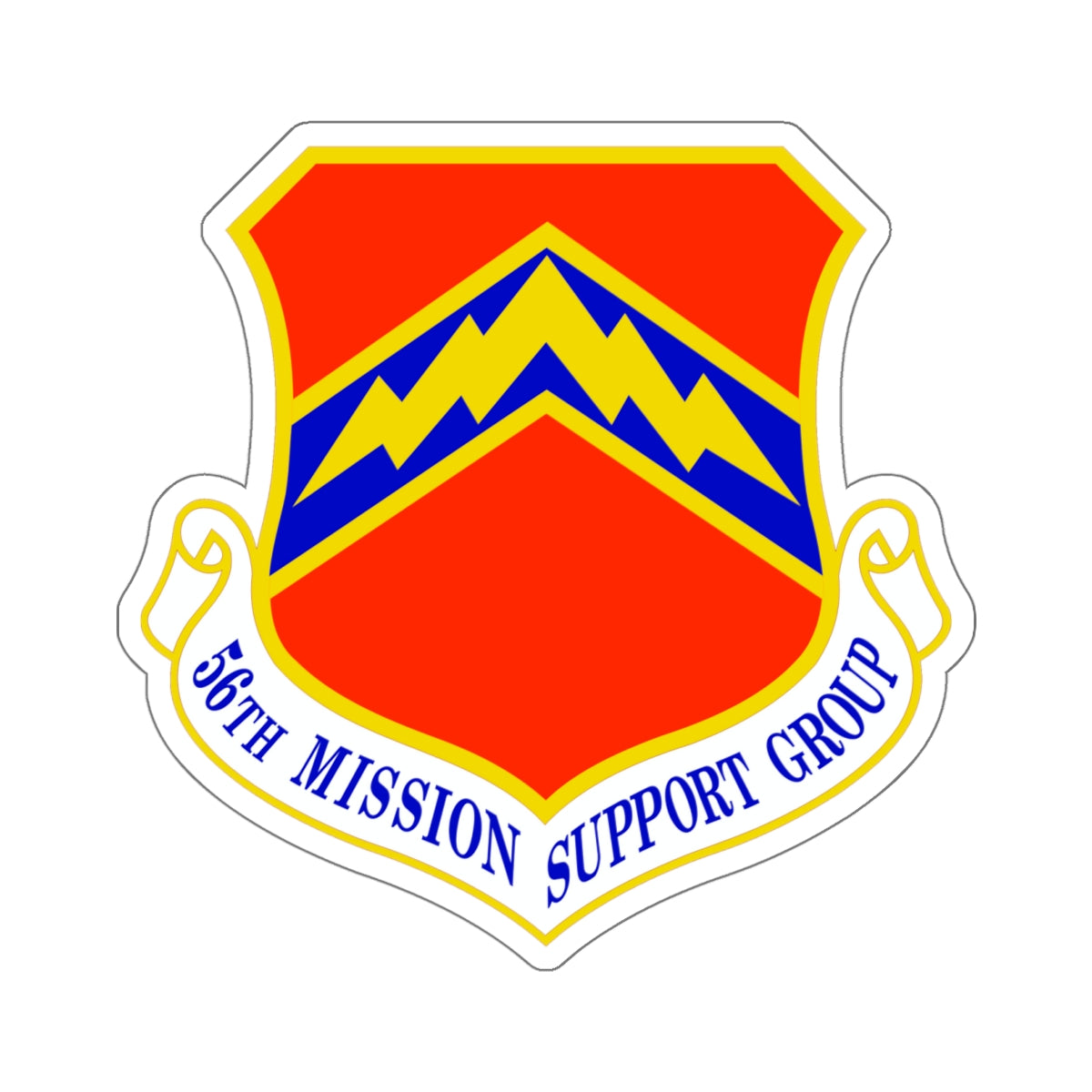 56th Mission Support Group (U.S. Air Force) STICKER Vinyl Kiss-Cut Decal-6 Inch-White-The Sticker Space