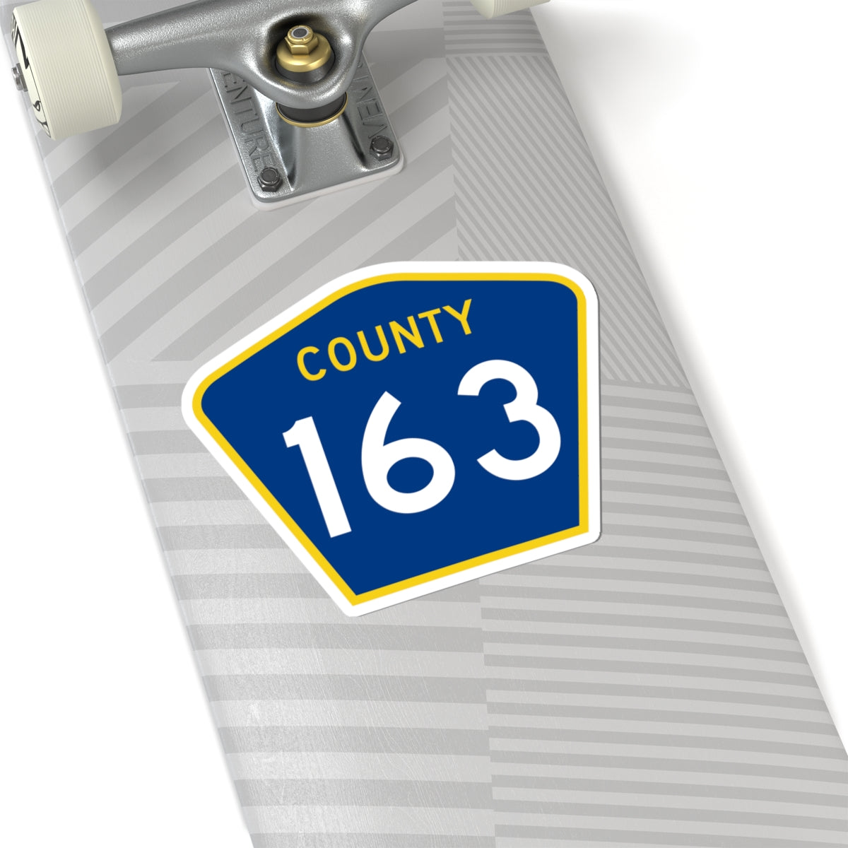 County 163 MN (Minnesota) (Road Sign) STICKER Vinyl Kiss-Cut Decal