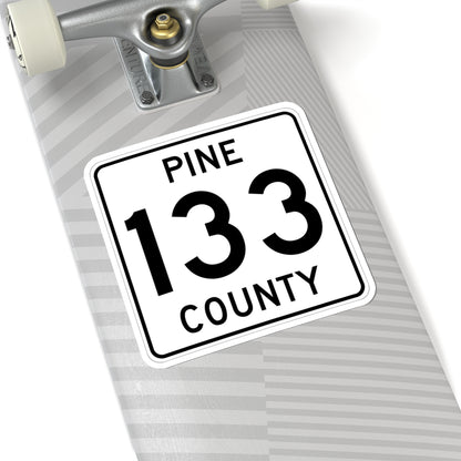 Pine County Route 133 MN (Minnesota) (Road Sign) STICKER Vinyl Kiss-Cut Decal