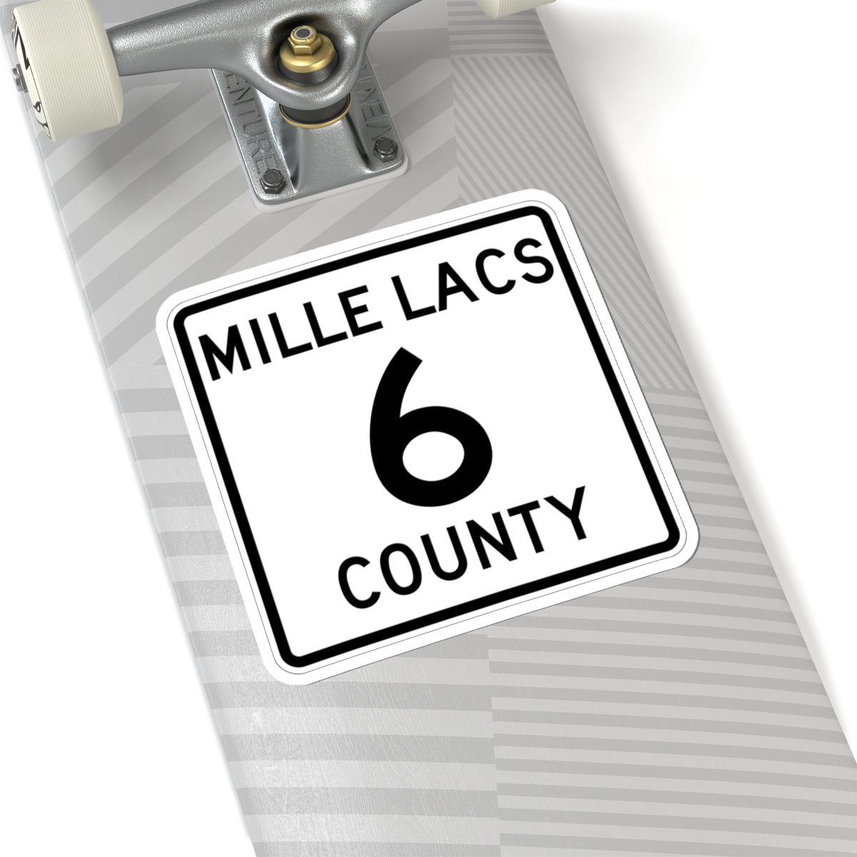 Mille Lacs County 6 MN (Minnesota) (Road Sign) STICKER Vinyl Kiss-Cut Decal