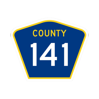 County 141 MN (Minnesota) (Road Sign) STICKER Vinyl Kiss-Cut Decal