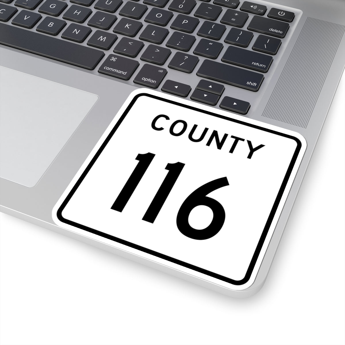 County 116 square (Minnesota) (Road Sign) STICKER Vinyl Kiss-Cut Decal