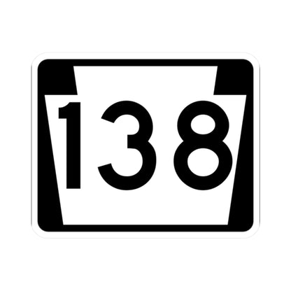 PA-138 (Pennsylvania) (Road Sign) STICKER Vinyl Kiss-Cut Decal