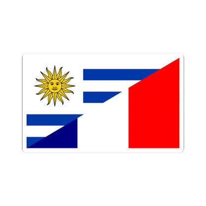 Flag of Uruguay and France (France) STICKER Vinyl Kiss-Cut Decal