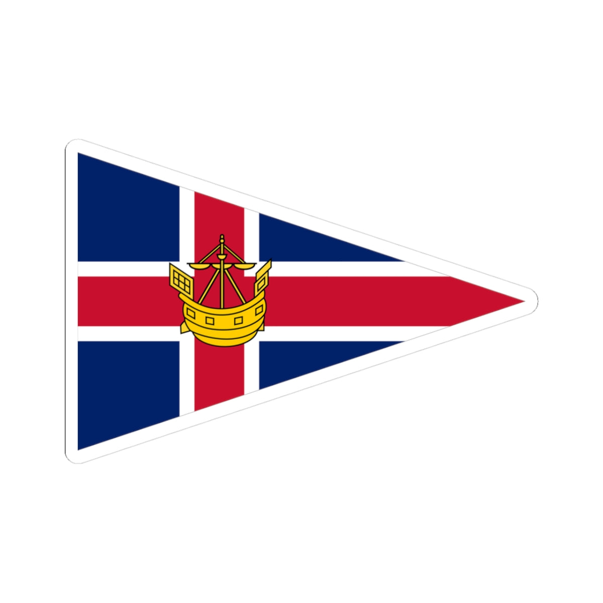 Burgee of Helford River Sailing Club (United Kingdom) STICKER Vinyl Kiss-Cut Decal
