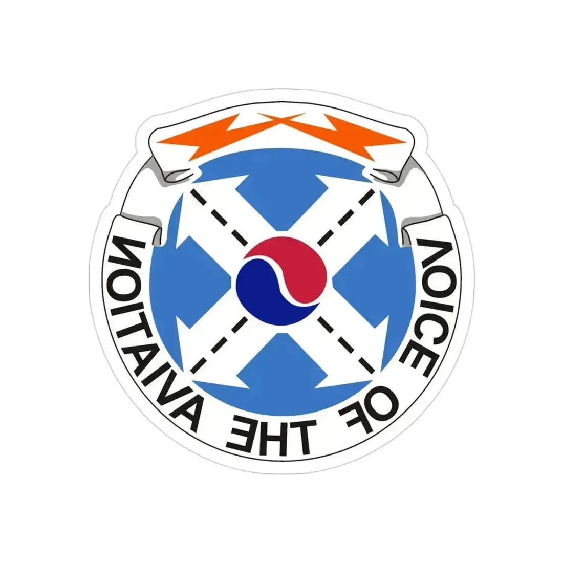 125th Air Traffic Control Battalion (U.S. Army) REVERSE PRINT Transparent Die-Cut STICKER 3 Inch Die-Cut Transparent - The Sticker Space