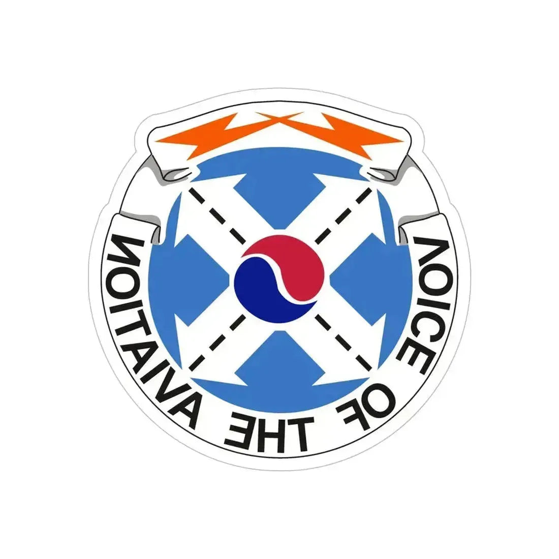 125th Air Traffic Control Battalion (U.S. Army) REVERSE PRINT Transparent Die-Cut STICKER 6 Inch Die-Cut Transparent - The Sticker Space