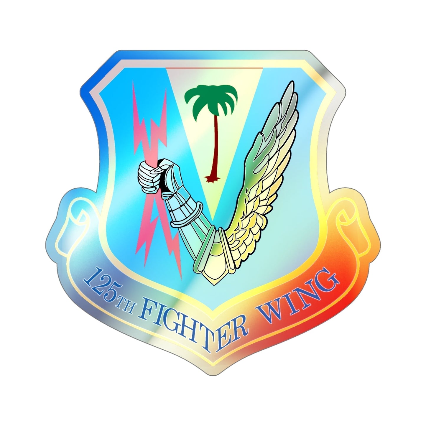 125th Fighter Wing (U.S. Air Force) Holographic STICKER Die-Cut Vinyl Decal-5 Inch-The Sticker Space