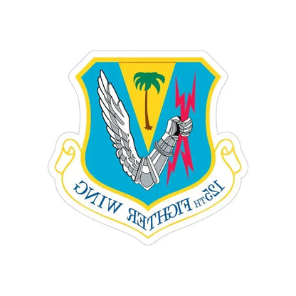 125th Fighter Wing (U.S. Air Force) REVERSE PRINT Transparent Die-Cut STICKER 6 Inch Die-Cut Transparent - The Sticker Space