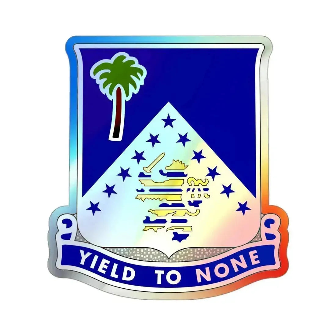 125th Infantry Regiment (U.S. Army) Holographic STICKER Die-Cut Vinyl Decal 3 Inch Holographic - The Sticker Space