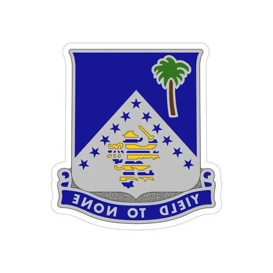125th Infantry Regiment (U.S. Army) REVERSE PRINT Transparent Die-Cut STICKER 6 Inch Die-Cut Transparent - The Sticker Space