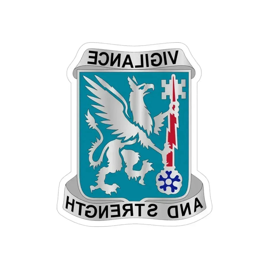 126 Military Intelligence Battalion (U.S. Army) REVERSE PRINT Transparent Die-Cut STICKER 4 Inch Die-Cut Transparent - The Sticker Space