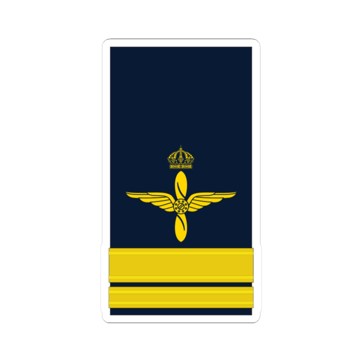 OF 1 Löjtnant FV hylsa (Sweden) (Military Rank) STICKER Vinyl Kiss-Cut Decal