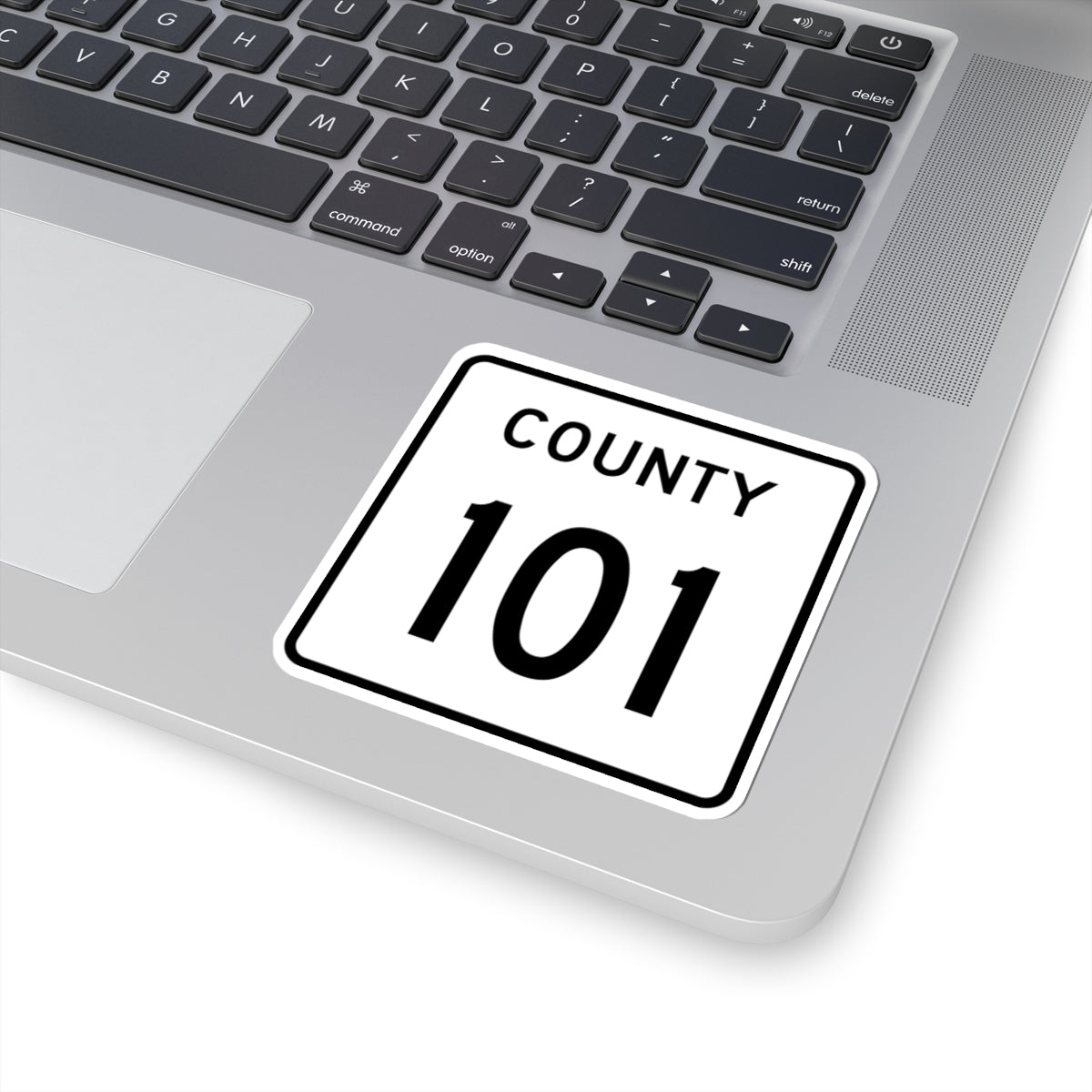 County 101 square (Minnesota) (Road Sign) STICKER Vinyl Kiss-Cut Decal