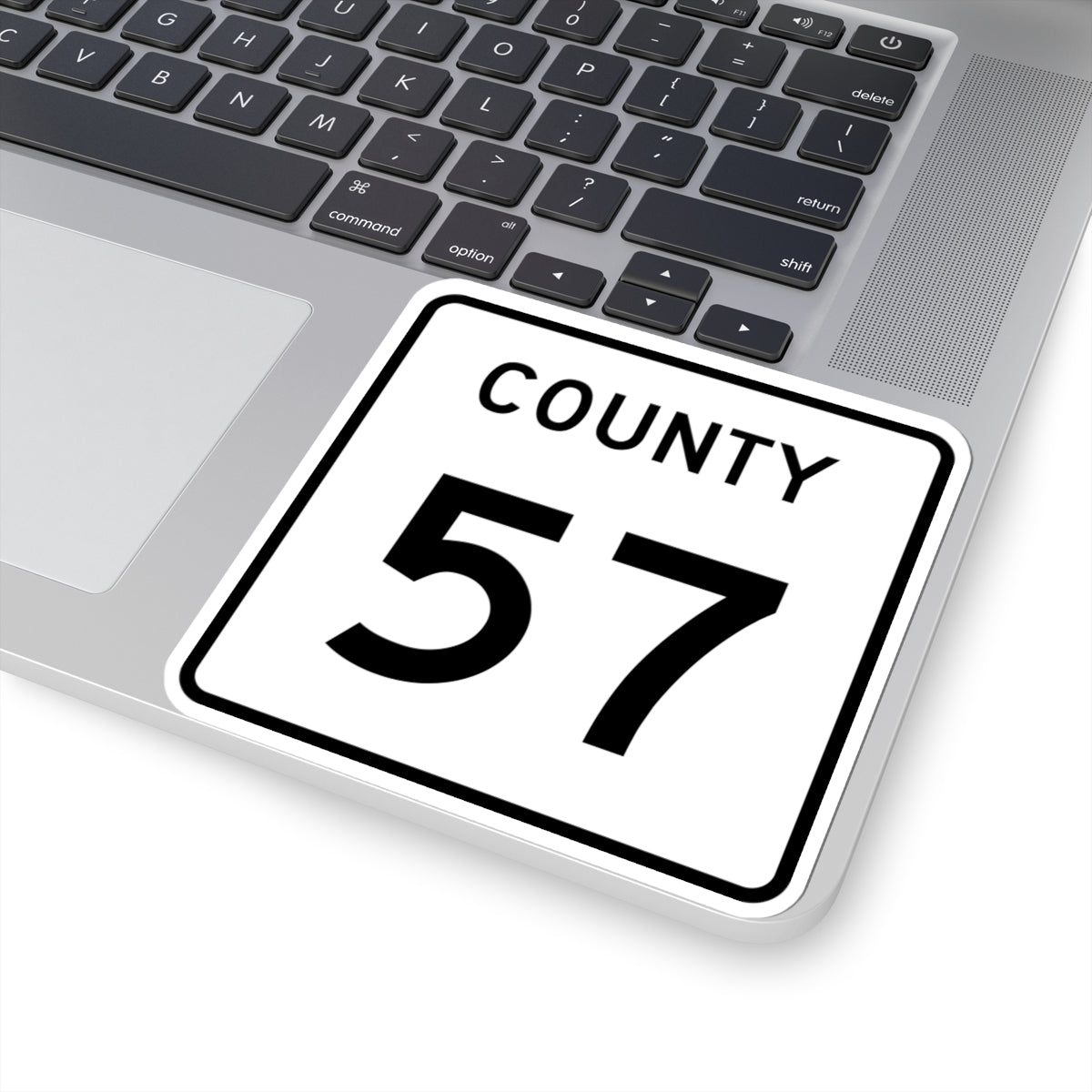 County 57 square (Minnesota) (Road Sign) STICKER Vinyl Kiss-Cut Decal