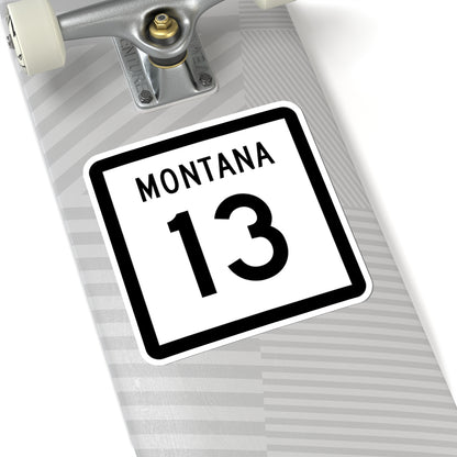 MT-13 (Montana) (Road Sign) STICKER Vinyl Kiss-Cut Decal