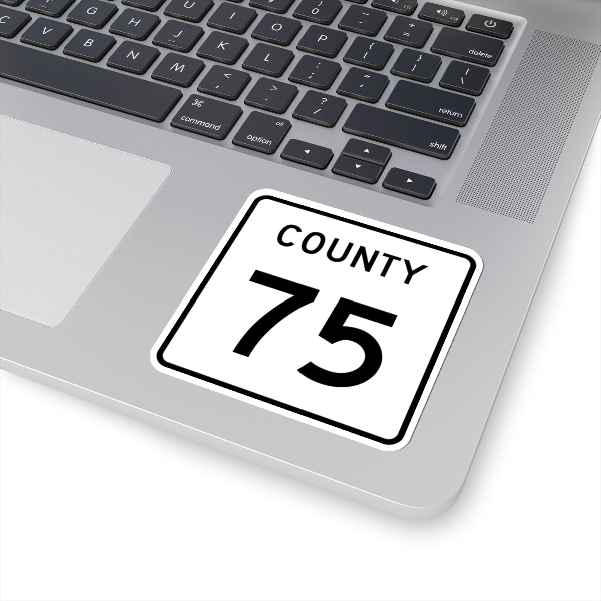 County 75 square (Minnesota) (Road Sign) STICKER Vinyl Kiss-Cut Decal