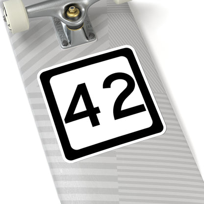 WV-42 (Virginia) (Road Sign) STICKER Vinyl Kiss-Cut Decal