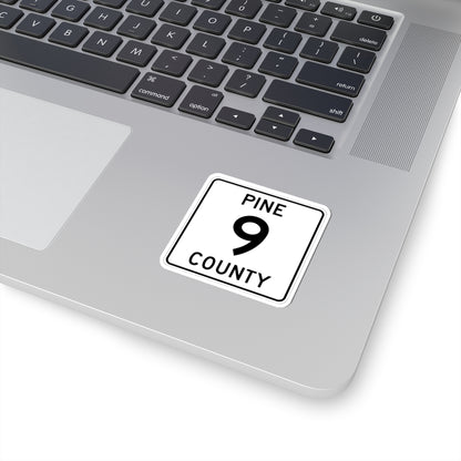 Pine County Route 9 MN (Minnesota) (Road Sign) STICKER Vinyl Kiss-Cut Decal