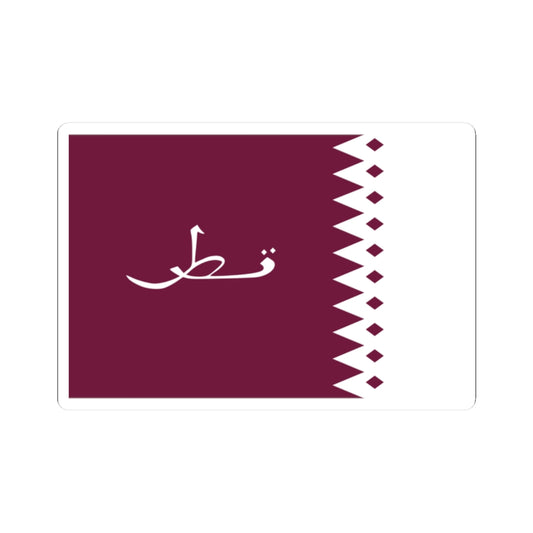 Flag of Qatar 1936-1949 3-2 (Qatar) STICKER Vinyl Kiss-Cut Decal
