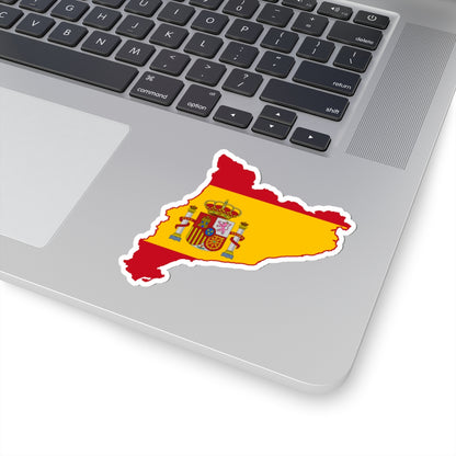 Flag map of Catalonia Spain (Spain) STICKER Vinyl Kiss-Cut Decal