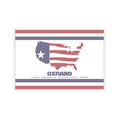 Flag of Oxnard, California - STICKER Vinyl Kiss-Cut Decal