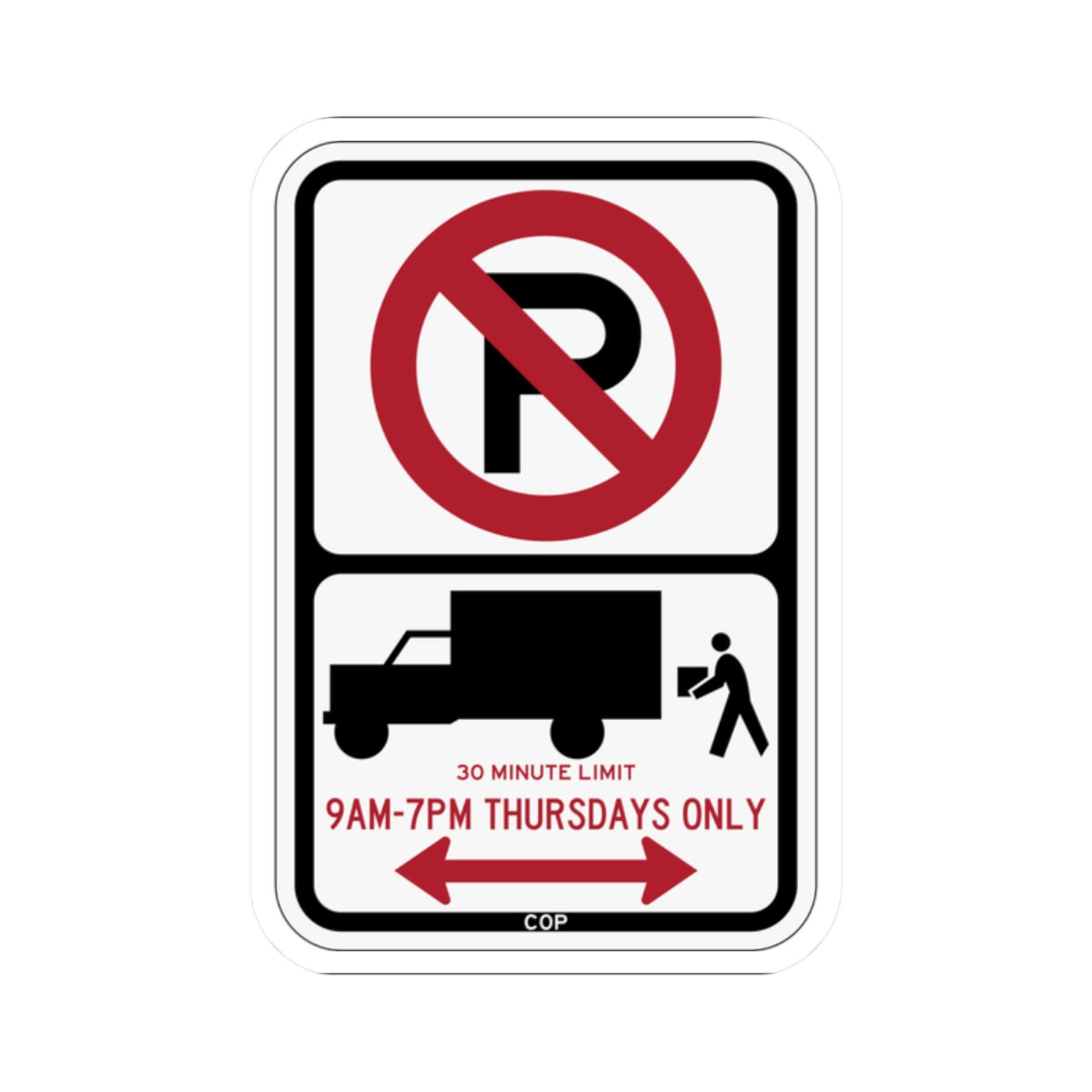 PBOT Road sign P2115D (Oregon) (Road Sign) STICKER Vinyl Kiss-Cut Decal