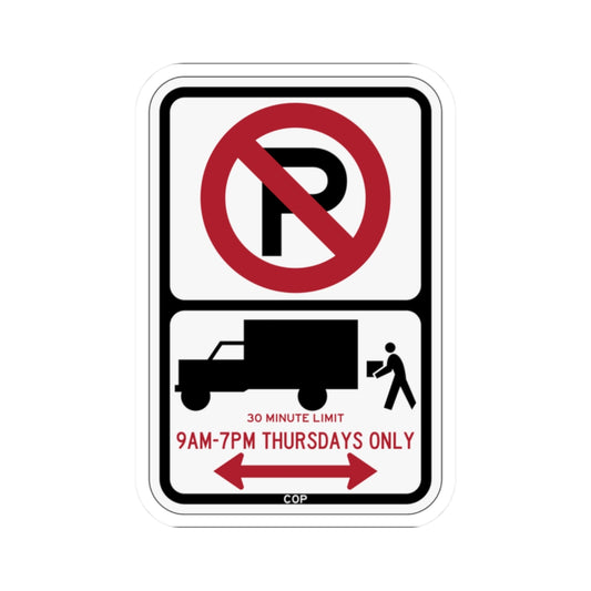 PBOT Road sign P2115D (Oregon) (Road Sign) STICKER Vinyl Kiss-Cut Decal