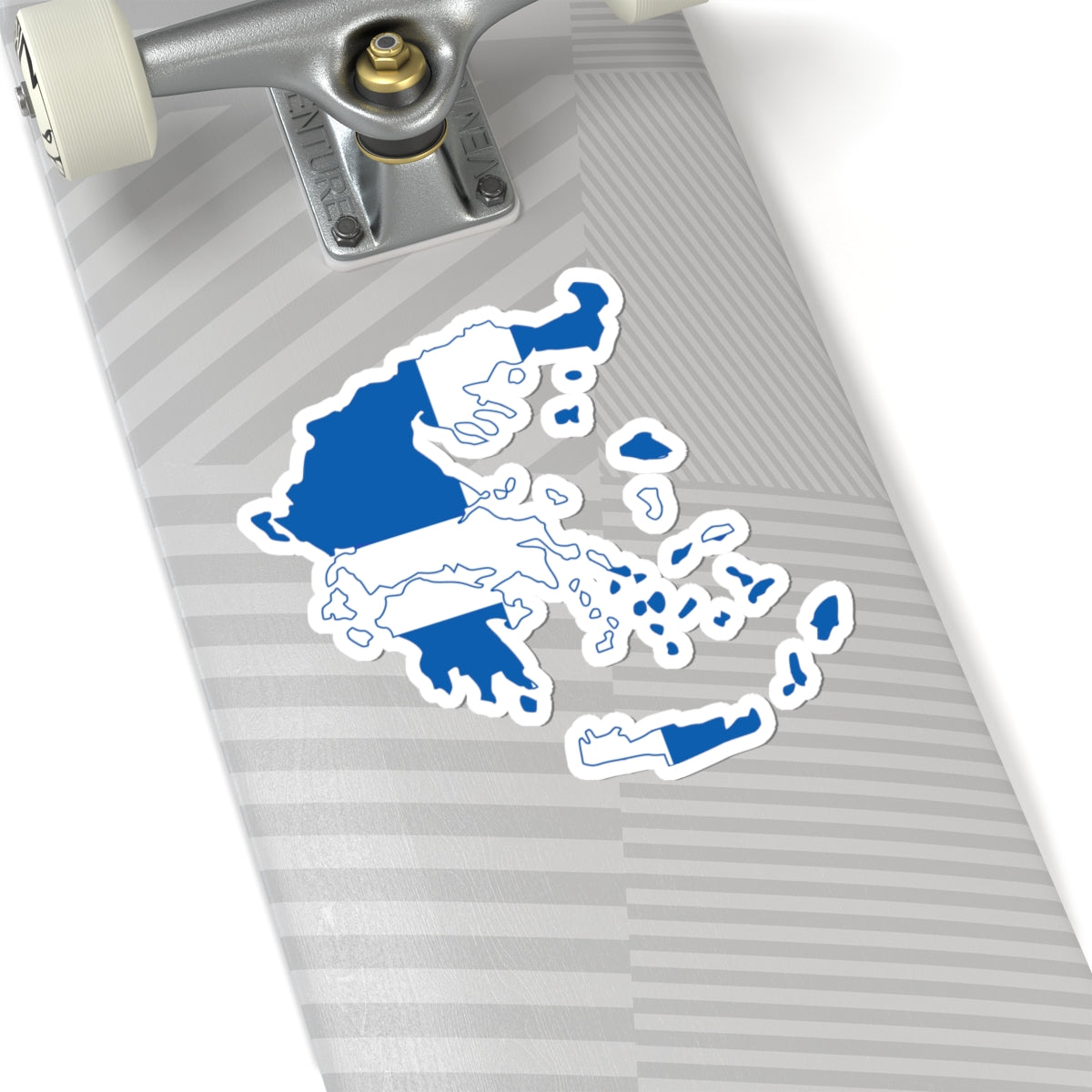 Flag-map of Greece 1822-1978 (Greece) STICKER Vinyl Kiss-Cut Decal
