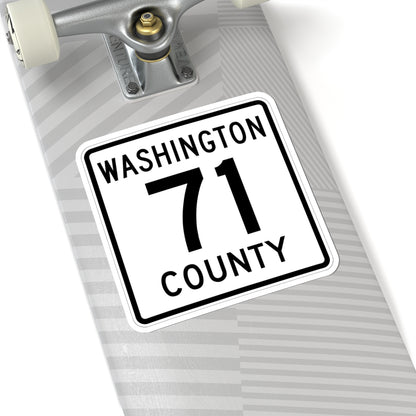 Washington County 71 MN (Minnesota) (Road Sign) STICKER Vinyl Kiss-Cut Decal