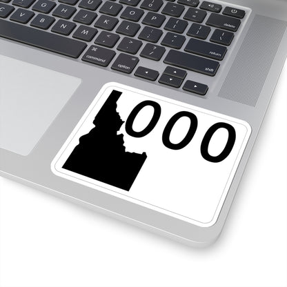 Idaho 000 template (Idaho) (Road Sign) STICKER Vinyl Kiss-Cut Decal