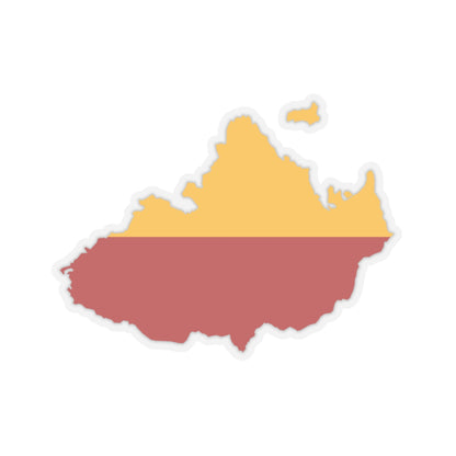 Flag map of Moravia (Czech Republic) STICKER Vinyl Kiss-Cut Decal