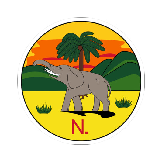 Badge of the Southern Nigeria Protectorate 1906-1914 (Niger) (Coat of Arms) STICKER Vinyl Kiss-Cut Decal