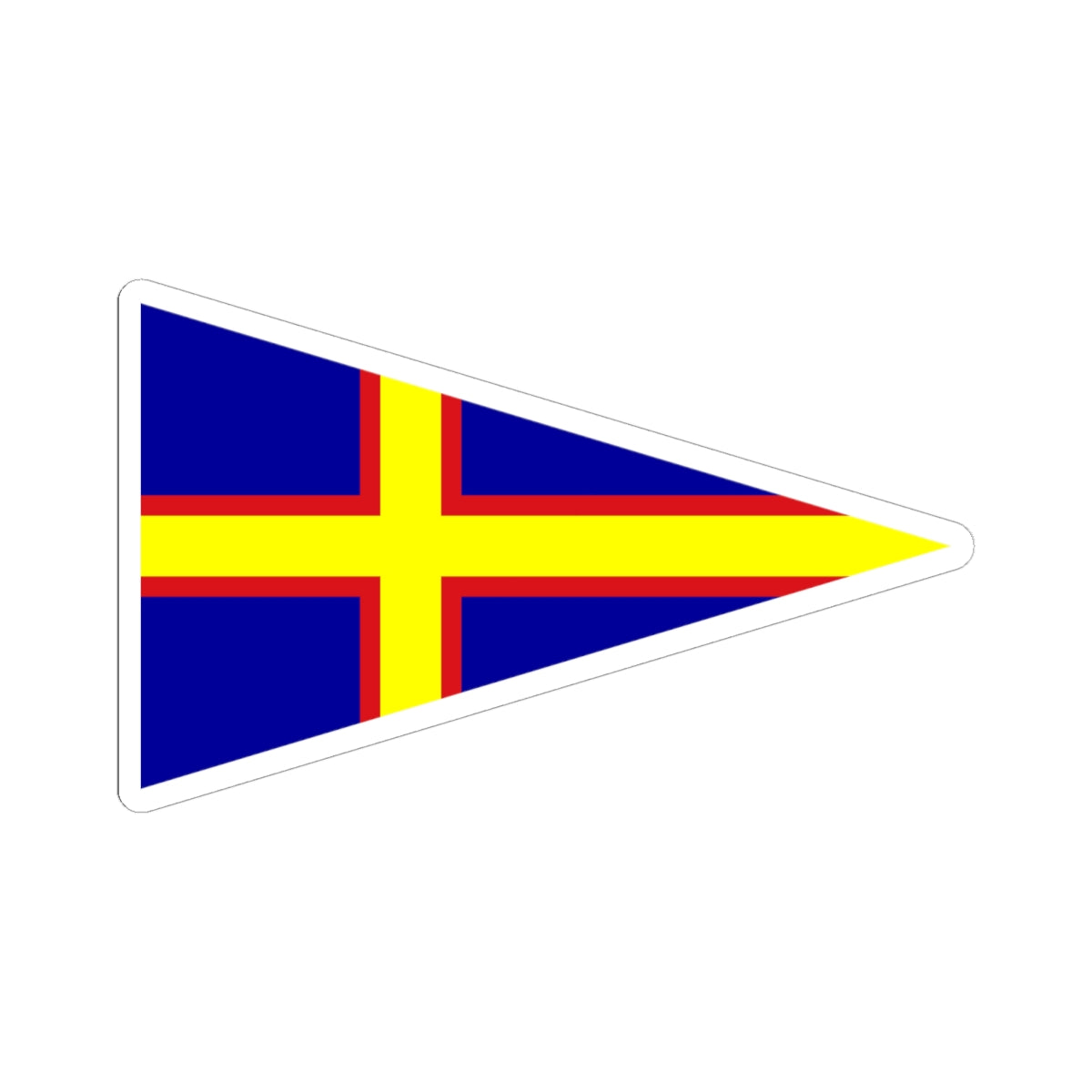 Burgee of club nautico di roma (Italy) STICKER Vinyl Kiss-Cut Decal
