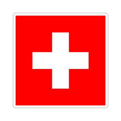 Flag of Switzerland (Switzerland) STICKER Vinyl Kiss-Cut Decal