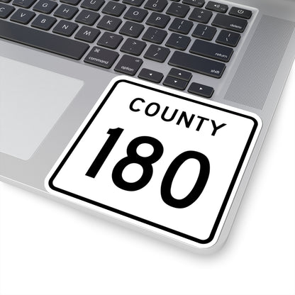 County 180 square (Minnesota) (Road Sign) STICKER Vinyl Kiss-Cut Decal