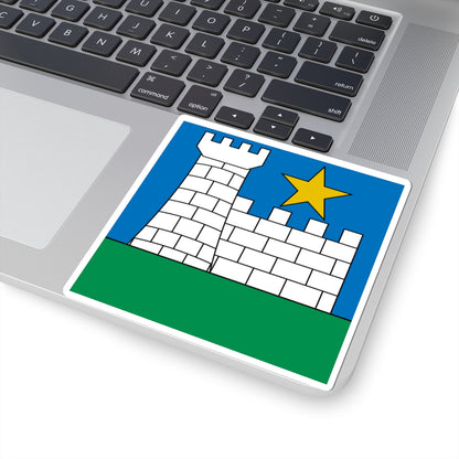 Flag of Bishop Bernard Fellay (Switzerland) STICKER Vinyl Kiss-Cut Decal