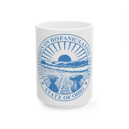 Seal of the Ohio Commission on Hispanic and Latino Affairs - White Coffee Mug-15oz-The Sticker Space