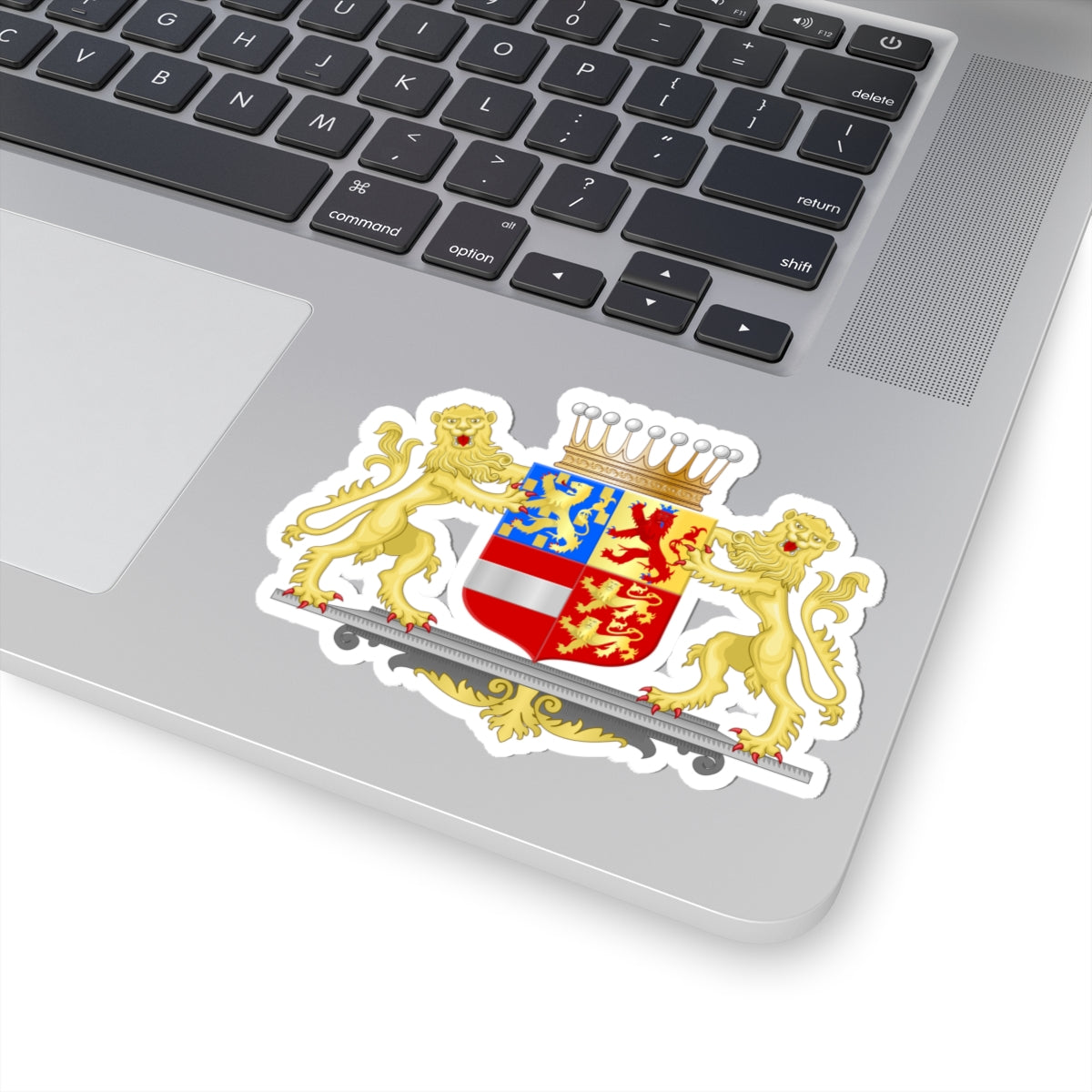 Achievement of Nassau Dillenburg Princely Counts (Netherlands) (Coat of Arms) STICKER Vinyl Kiss-Cut Decal