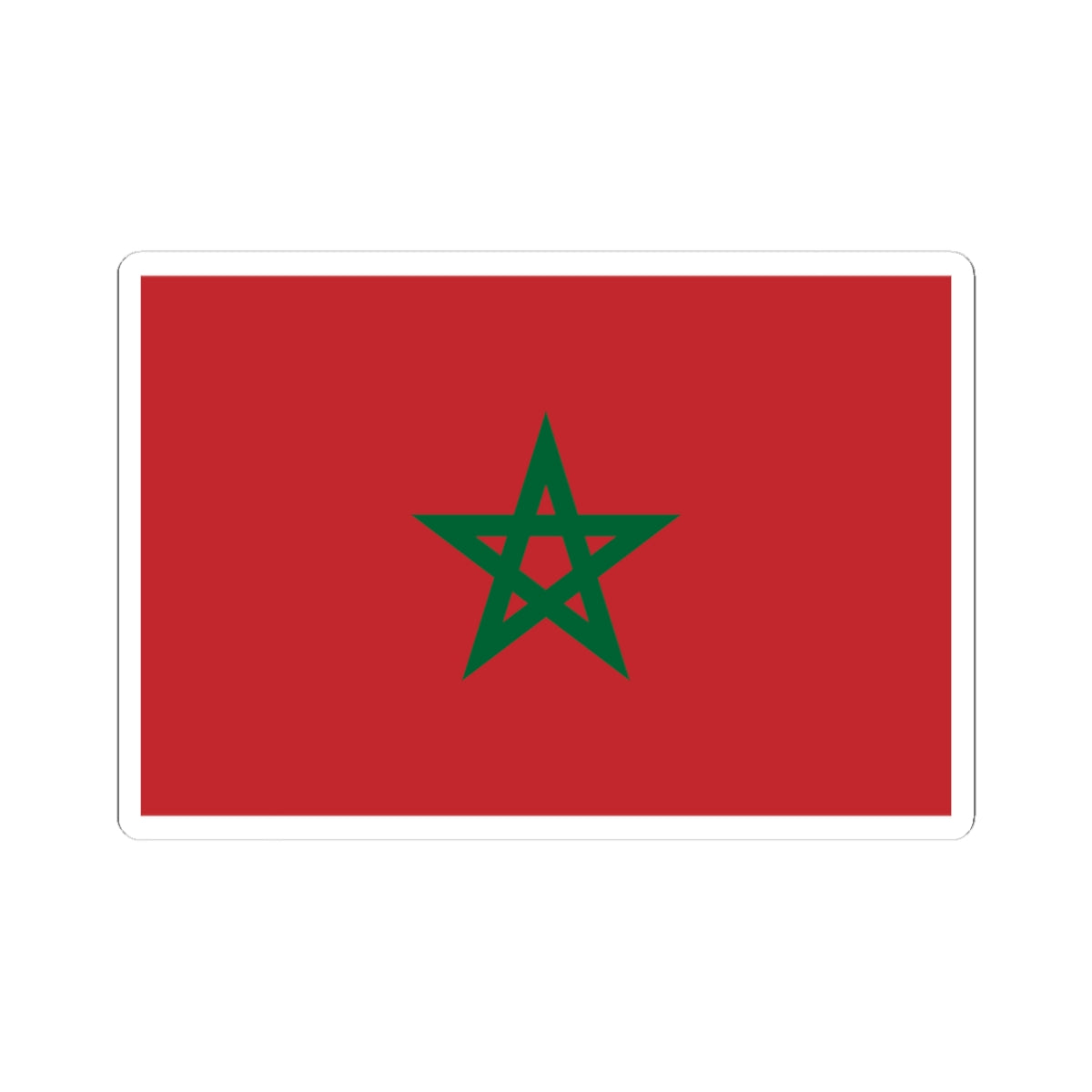 Flag of Morocco unbordered (Morocco) STICKER Vinyl Kiss-Cut Decal