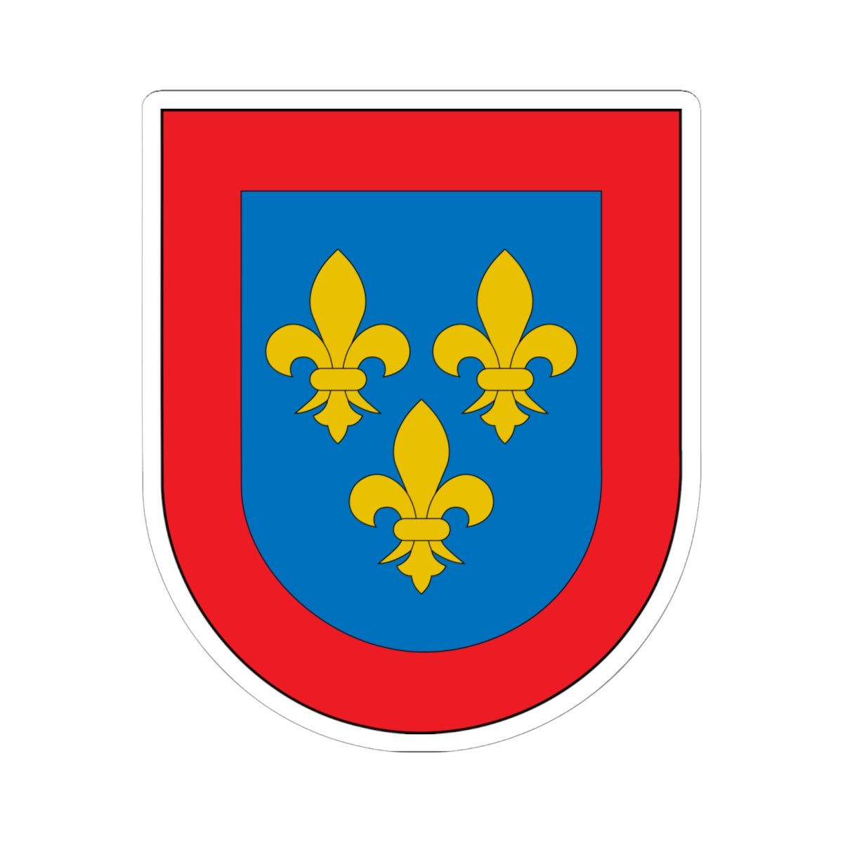 Armas de Borbón-Anjou (Spain) (Coat of Arms) STICKER Vinyl Kiss-Cut Decal