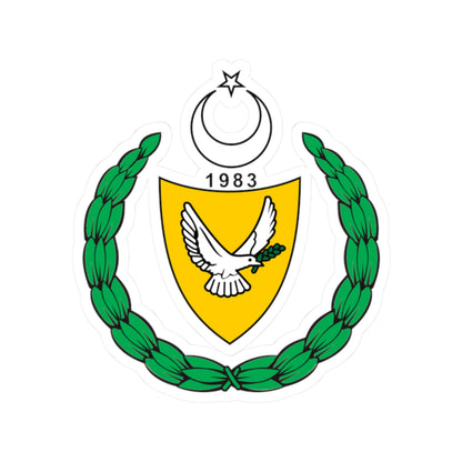 Coat of arms of the Turkish Republic of Northern Cyprus (1983-2007) - STICKER Vinyl Kiss-Cut Decal