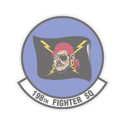 198 Fighter Squadron (U.S. Air Force) STICKER Vinyl Kiss-Cut Decal-4" × 4"-Transparent-The Sticker Space