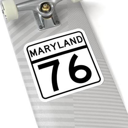 MD Route 76 (Maryland) (Road Sign) STICKER Vinyl Kiss-Cut Decal