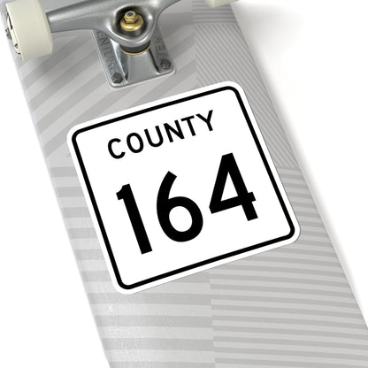County 164 square (Minnesota) (Road Sign) STICKER Vinyl Kiss-Cut Decal