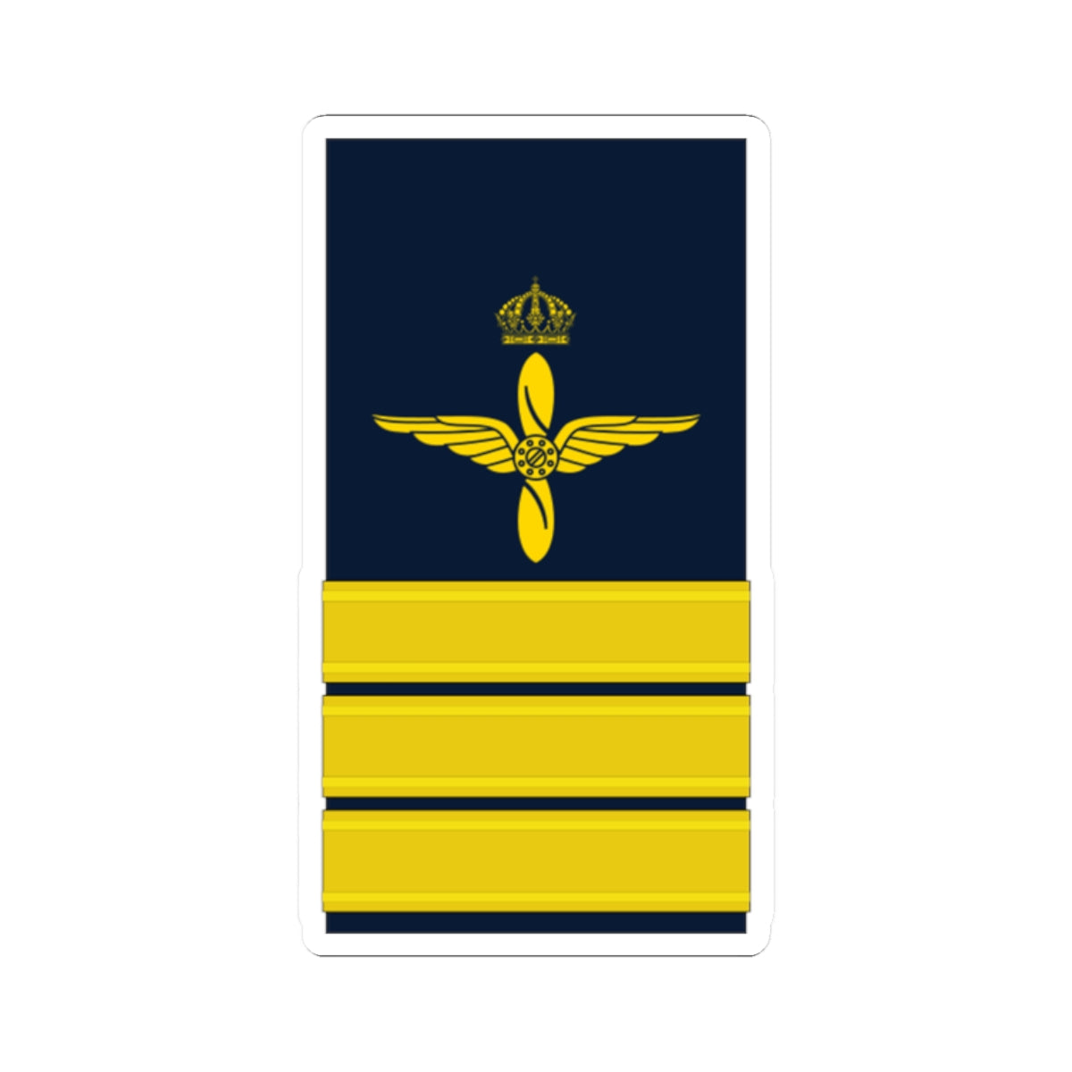 OF 4 Överstelöjtnant FV hylsa (Sweden) (Military Rank) STICKER Vinyl Kiss-Cut Decal