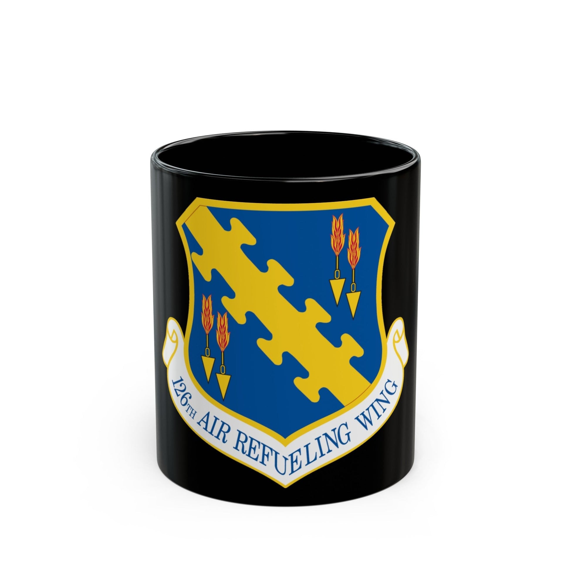 126th Air Refueling Wing (U.S. Air Force) Black Coffee Mug-11oz-The Sticker Space