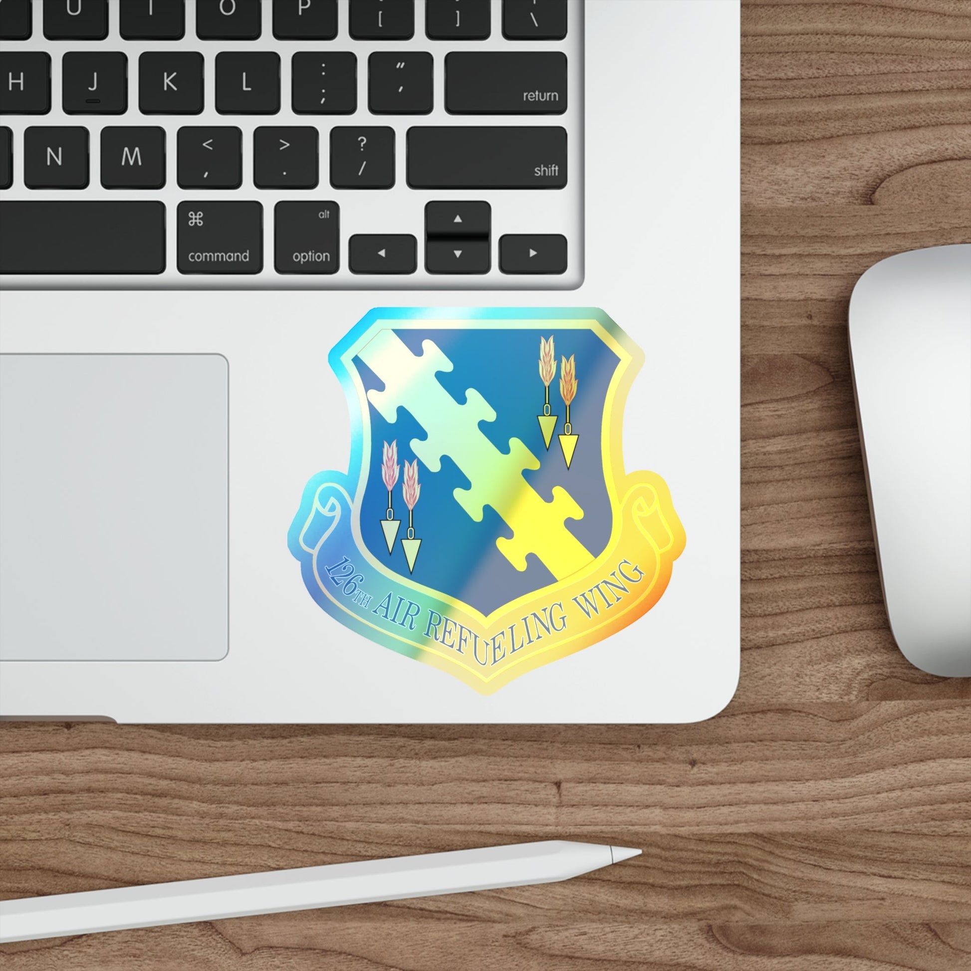 126th Air Refueling Wing (U.S. Air Force) Holographic STICKER Die-Cut Vinyl Decal-The Sticker Space