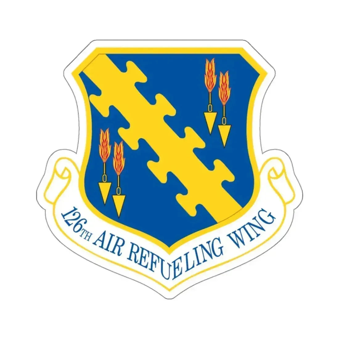 126th Air Refueling Wing (U.S. Air Force) STICKER Vinyl Die-Cut Decal 3 Inch - The Sticker Space